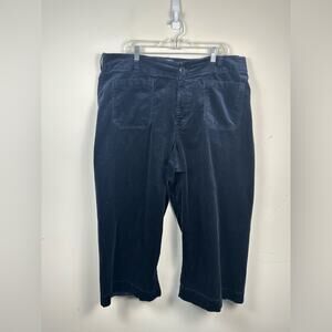 Maeve Collette Navy Blue Corduroy Cropped Pants Size 22 EUC